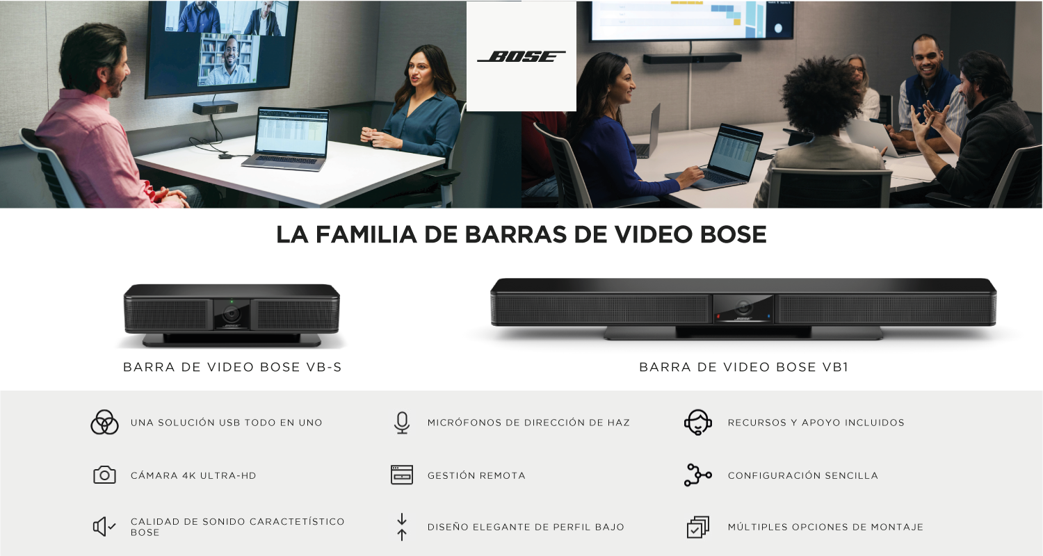 Bose Professional Video bar Mexico Video conferencia